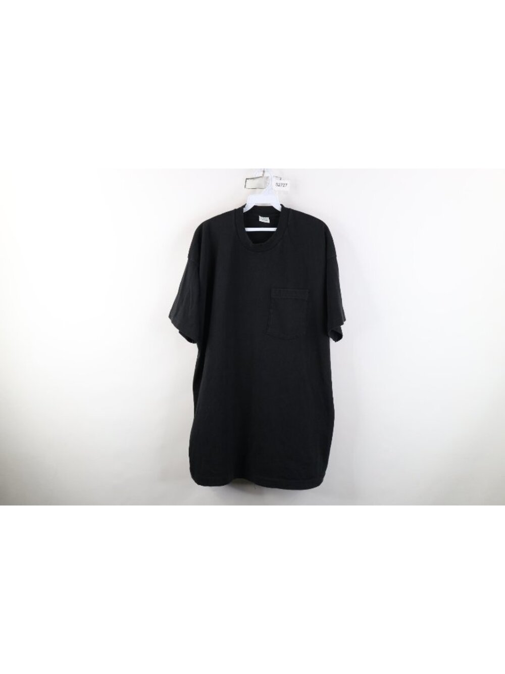 Vintage 90s Streetwear Mens 2XL Faded Blank Cotton Heavyweight T-Shirt Black USA